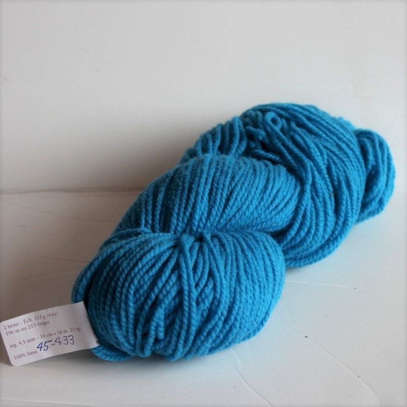 Laines douceur - 100% laine #45 - Bleu paon