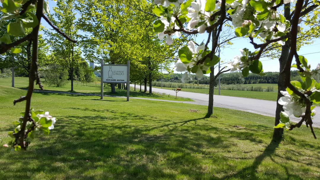 Enseigne « Les alpagas d'Aldo », à l'entrée de la ferme